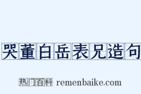 哭董白岳表兄造句是什么意思的图片